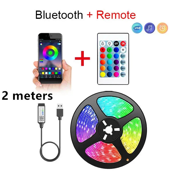 Smart Bluetooth LED Strip Lights – App & Remote Control