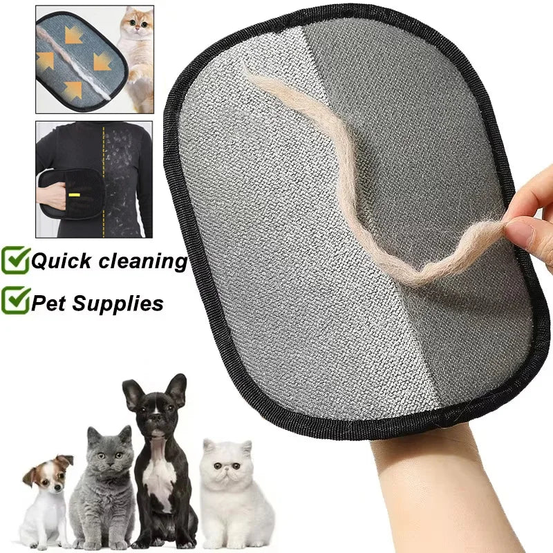 Portable Pet Hair Remover Gloves – Washable Grooming Gloves