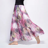 Women Boho Chiffon Long Skirt