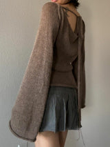 Women's Tie Back Knit Pullover