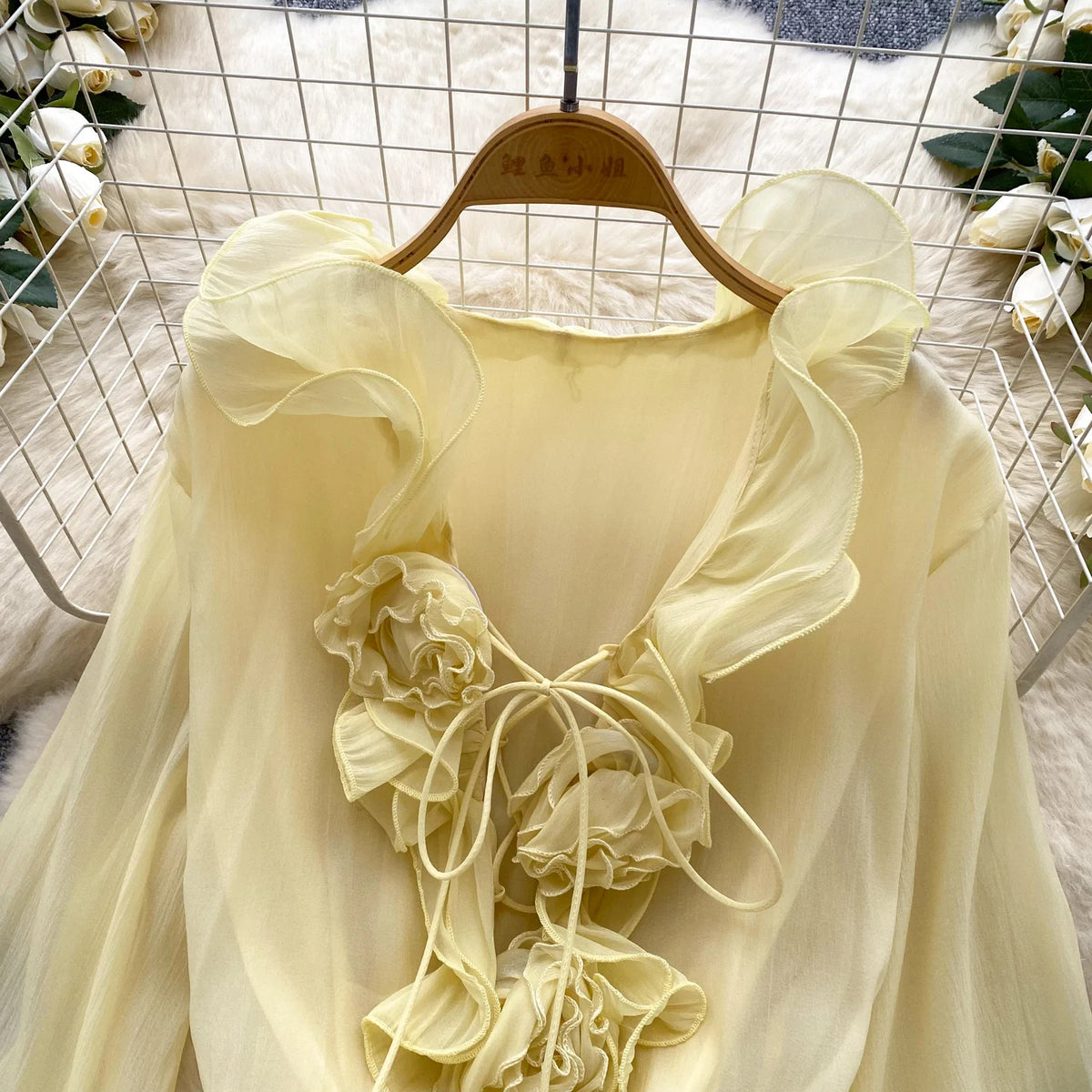 Women's Floral Chiffon Mini Dress
