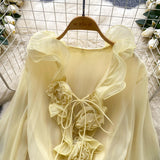 Women's Floral Chiffon Mini Dress