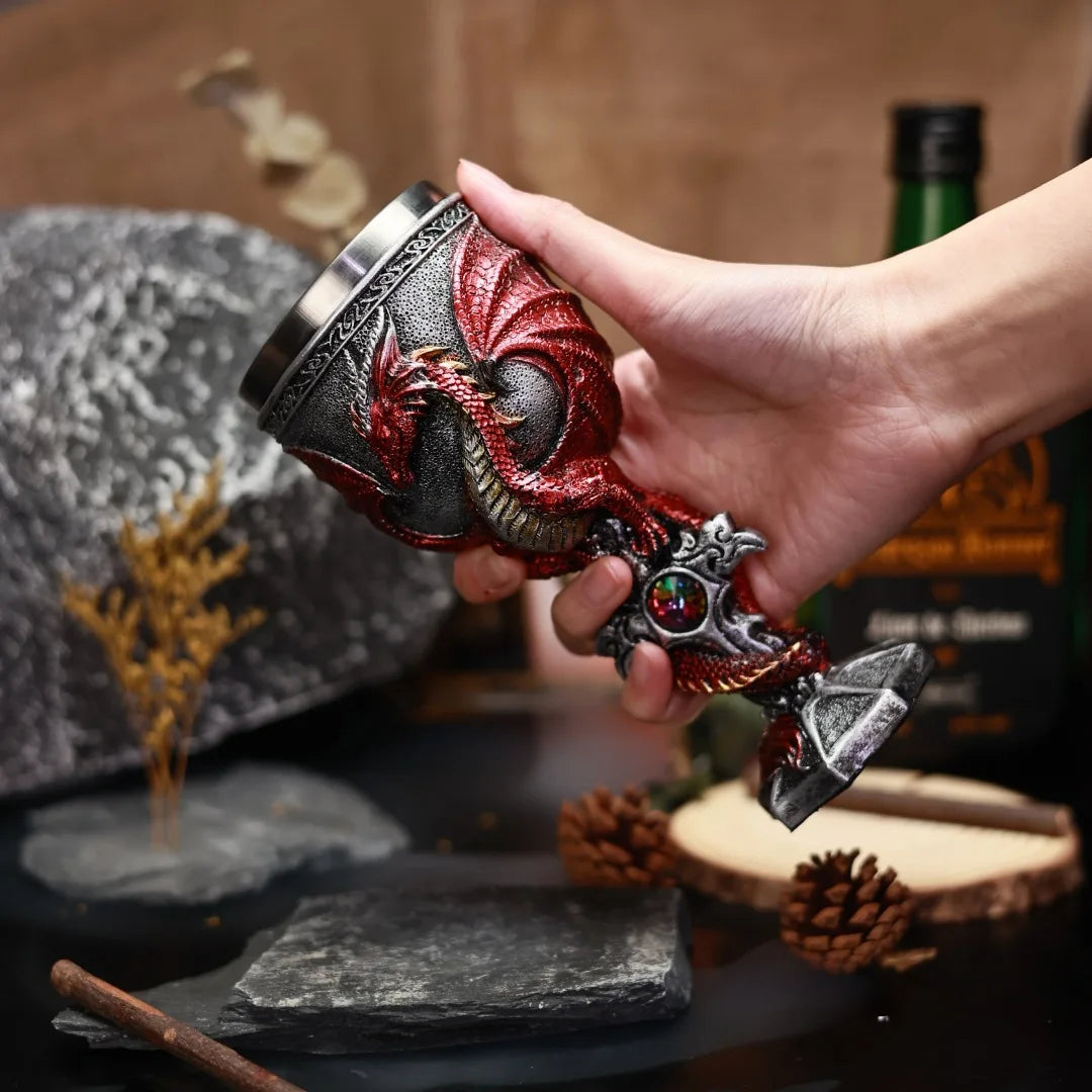 Medieval Dragon Goblet Wine Glass