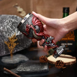 Medieval Dragon Goblet Wine Glass