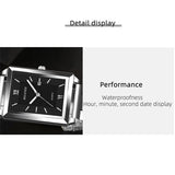 Luxury Square Gold Quartz Couple Watches