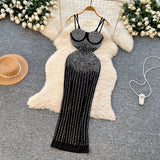Women's Strapless Beaded Evening Dress