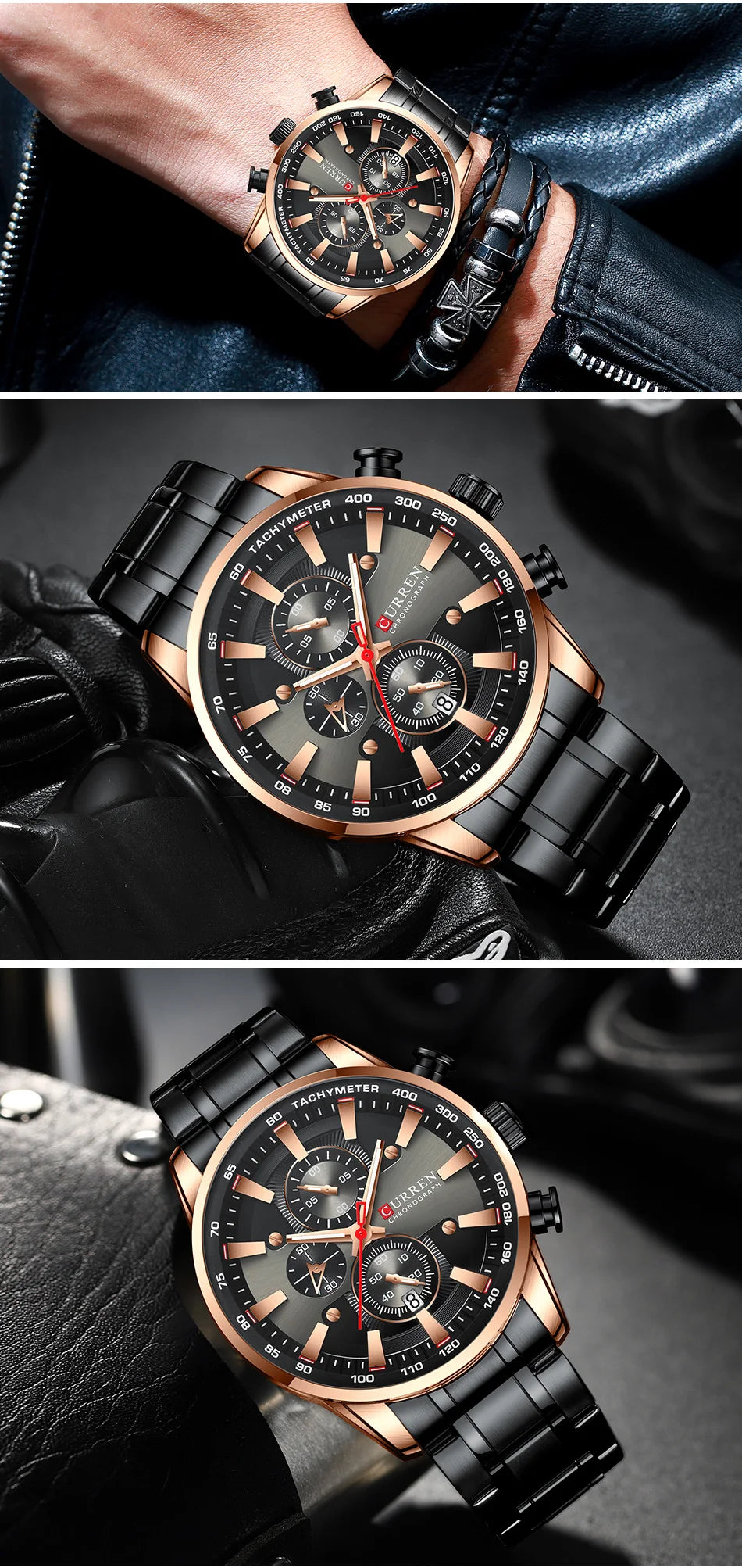 CURREN Luxury Men’s Quartz Chronograph Watch