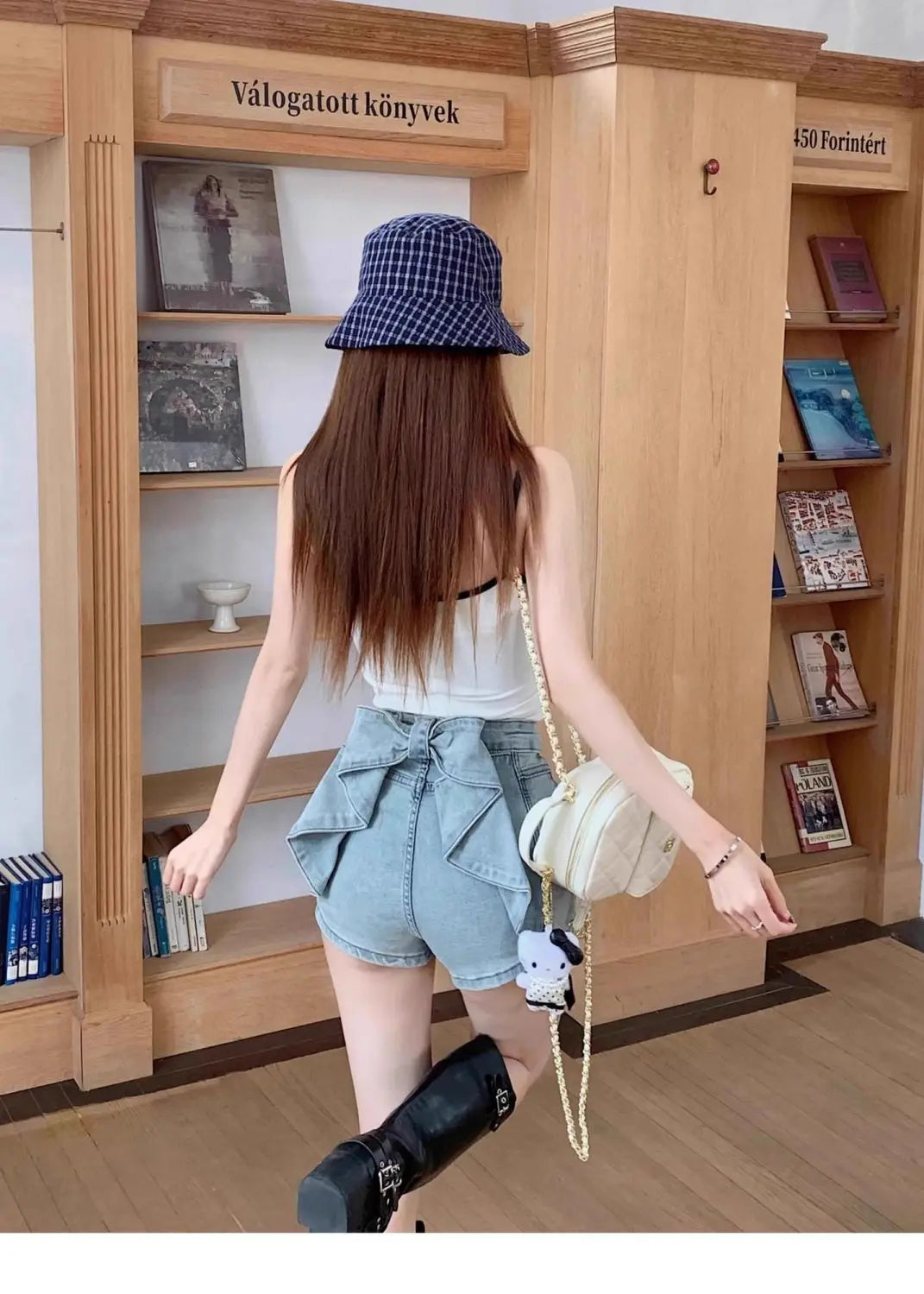 BowPop™ – Summer Hot Girl Denim Shorts (Hip Wrap, High Waist Fit)