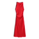 Luxe Satin Midi Elegance Dress