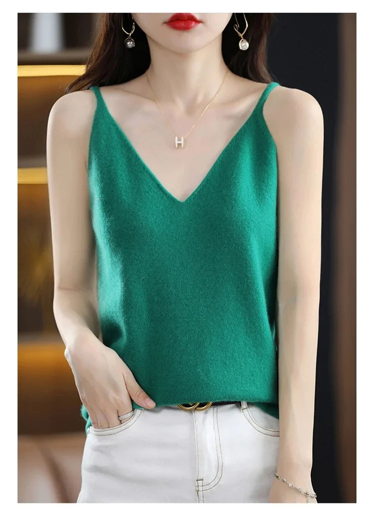 Knitted Summer V-Neck Tank