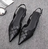 Woven Pointed Toe Heels – Elegant Sandals