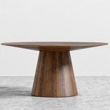 Round Walnut Dining Table