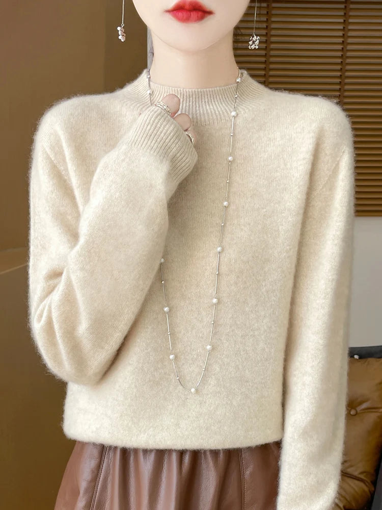 Women's Merino Wool Knit Pullover