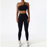 Women Oblique Shoulder Sports Bra