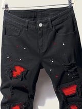 Men's Splash Ink Patchwork Jeans