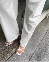 Women’s High Heel Clip Toe Slide Sandals