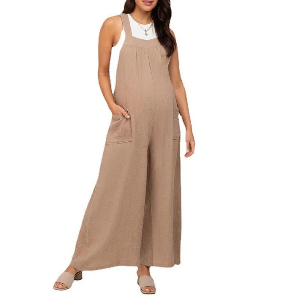 High Waist Lantern Sleeve Maternity Dress
