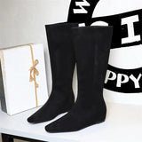 Korean Suede Knee High Boots