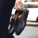 Men Italian Style Leather Moccasins