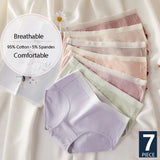 سراويل داخلية نسائية قطنية بفيونكة (7 قطع)