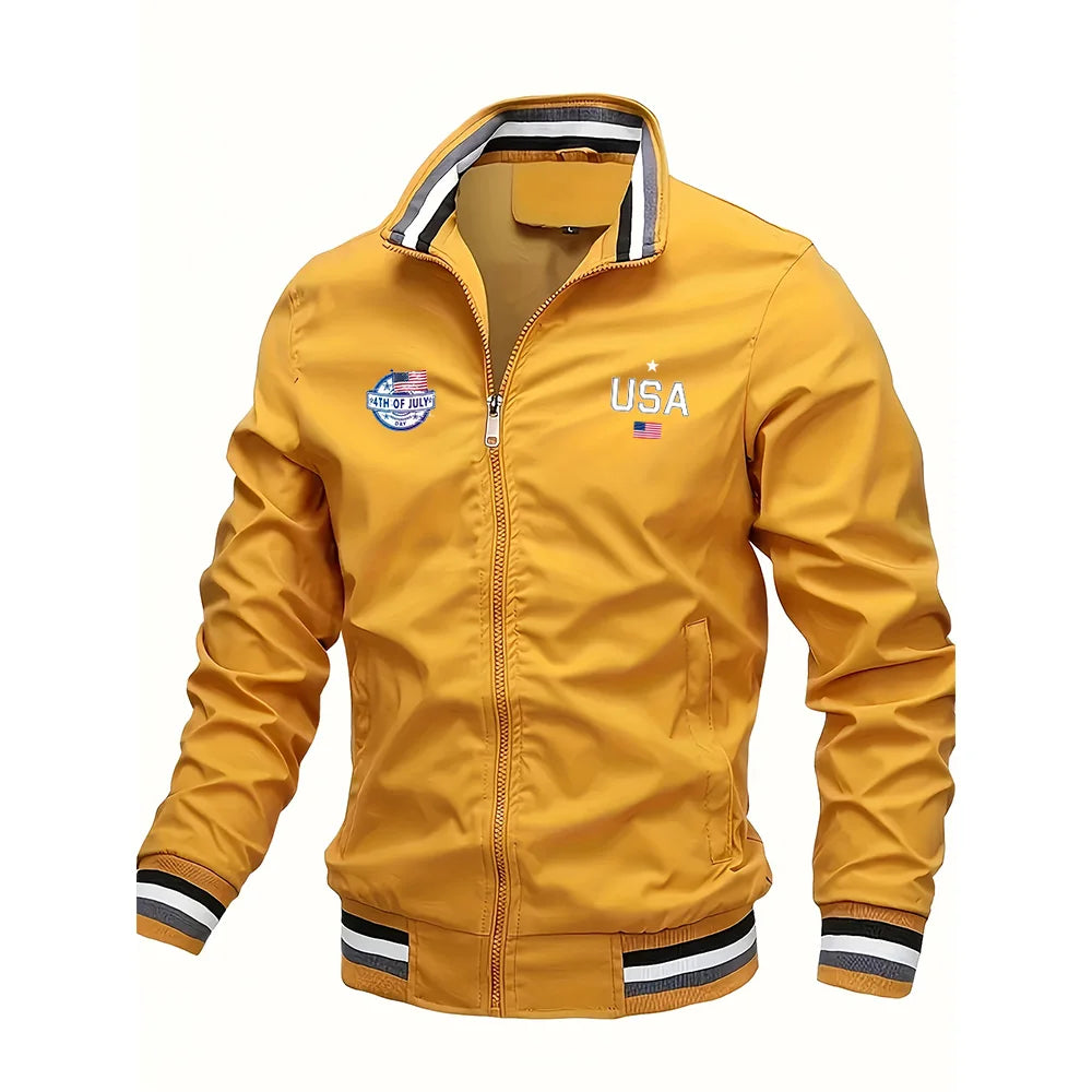 Men’s USA Graphic Varsity Jacket