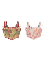 Women Floral Corset Tank Top