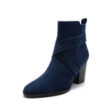 Women Pointed Toe Zipper Ankle Boots – Autumn High Heel Short Booties