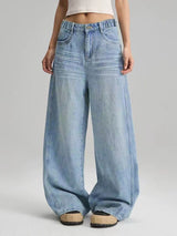 Women Vintage Baggy Straight Jeans