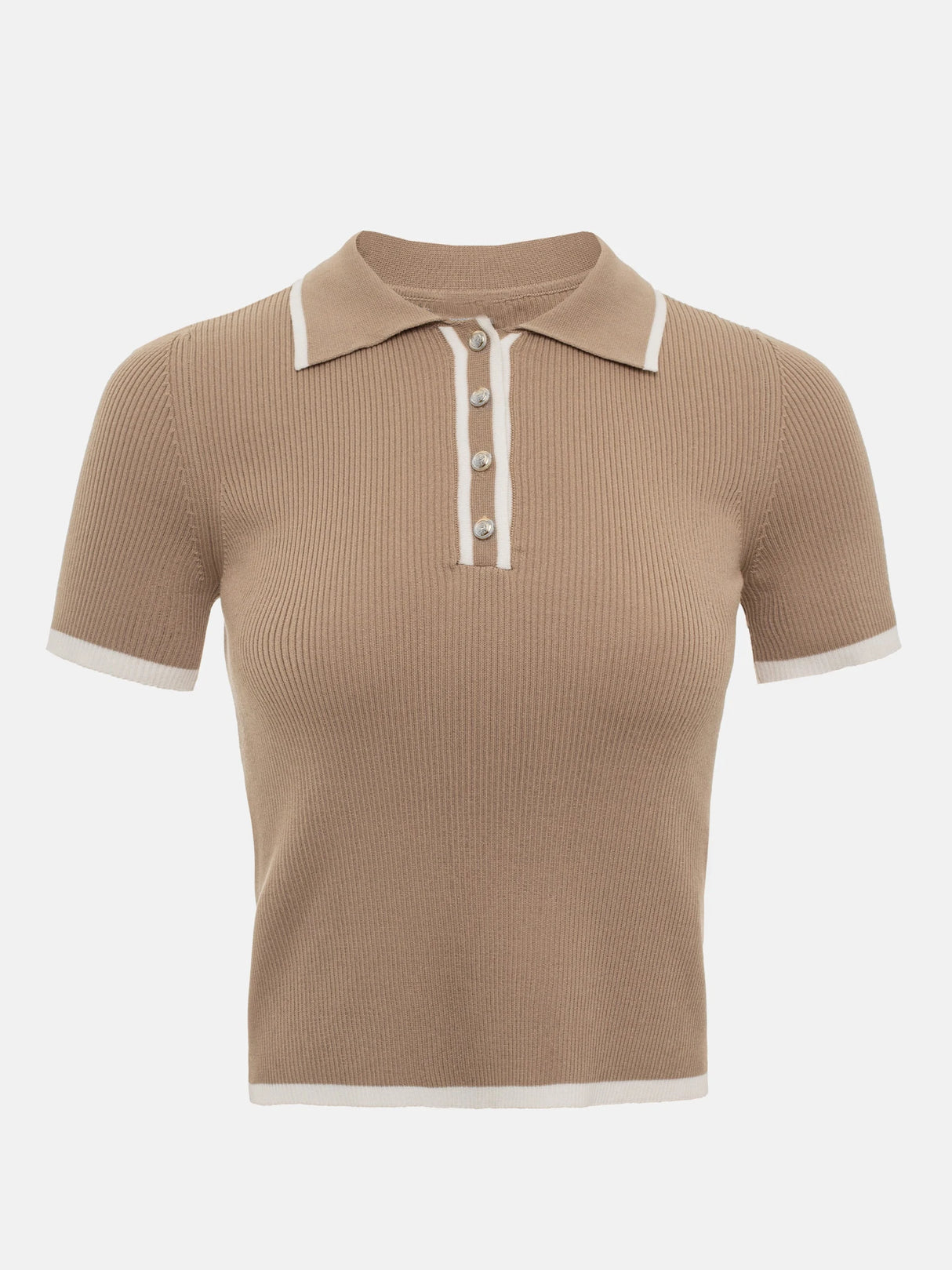 Women's Slim Contrast Knit Pullover