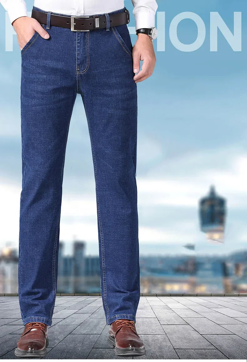 Men’s Classic Black Biker Jeans
