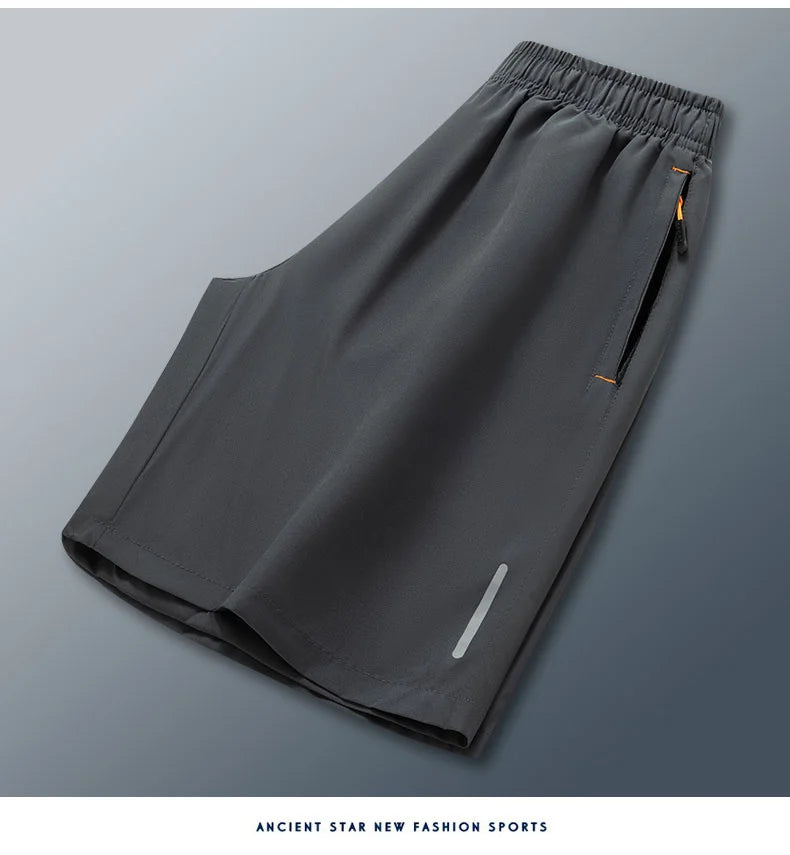 Men Ice Silk Casual Shorts