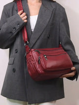 Structured Leather Crossbody Bag