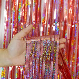Foil Tinsel Fringe Curtain Backdrop