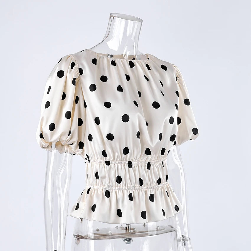 Bella Polka Dot Ruffle Blouse