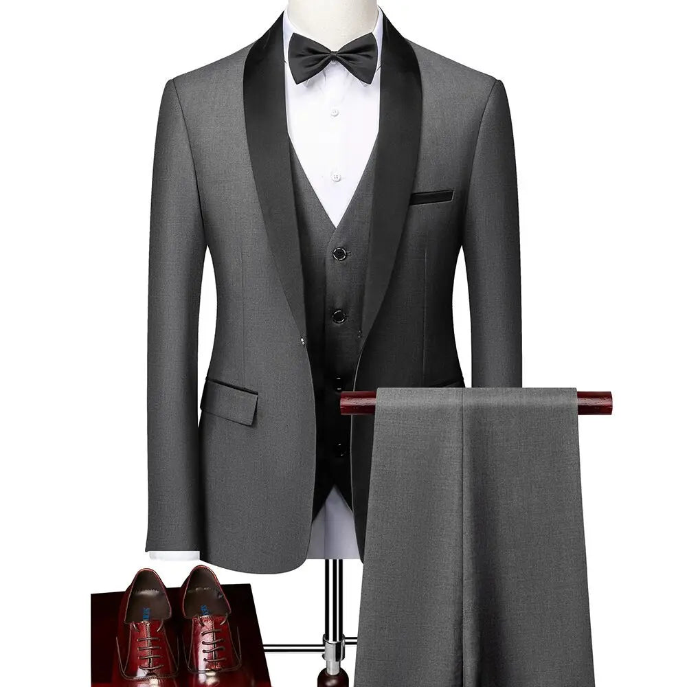 Men's Plus Size Suit – Business 3-Piece Outfit