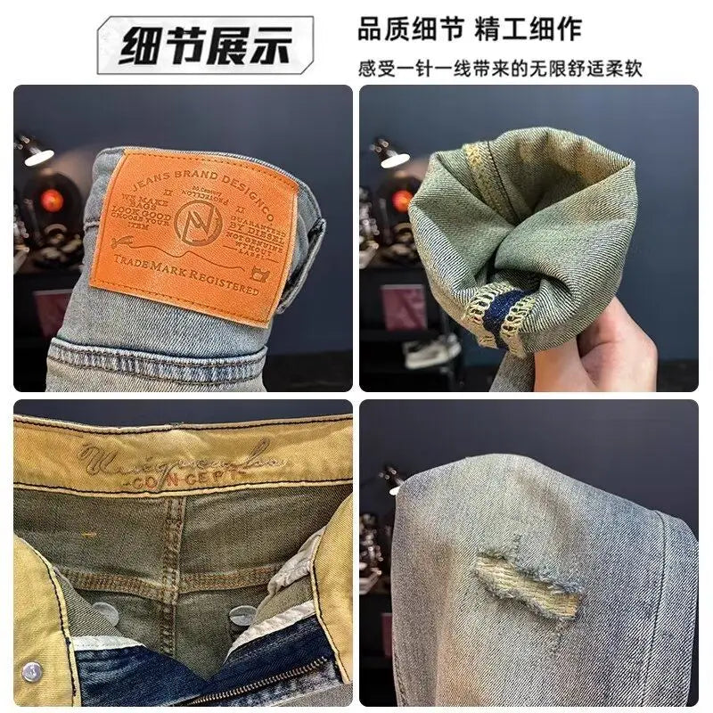 Men’s 2025 Ripped Vintage Jeans