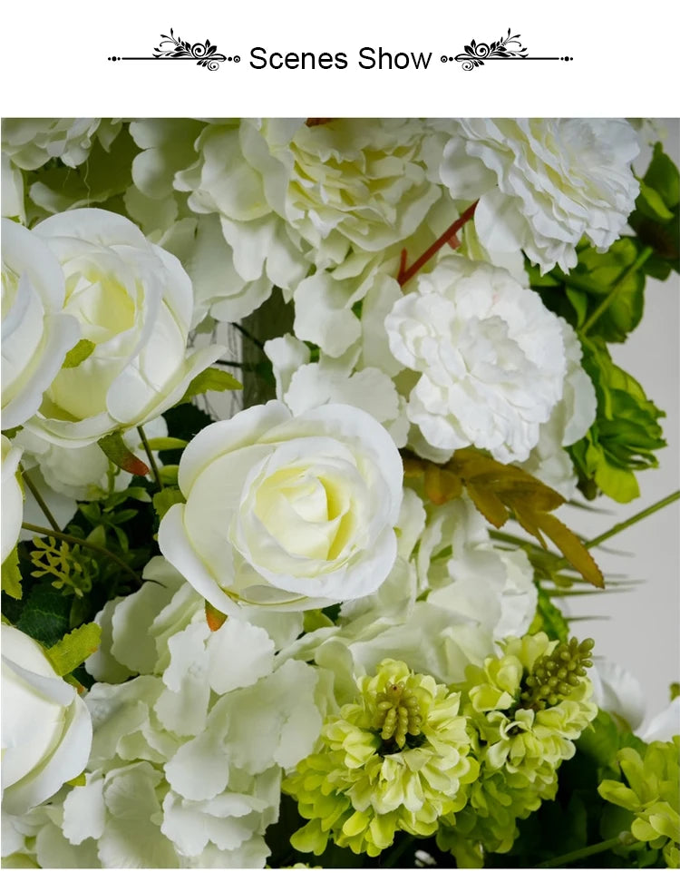 White Green Floral Arrangement Decor