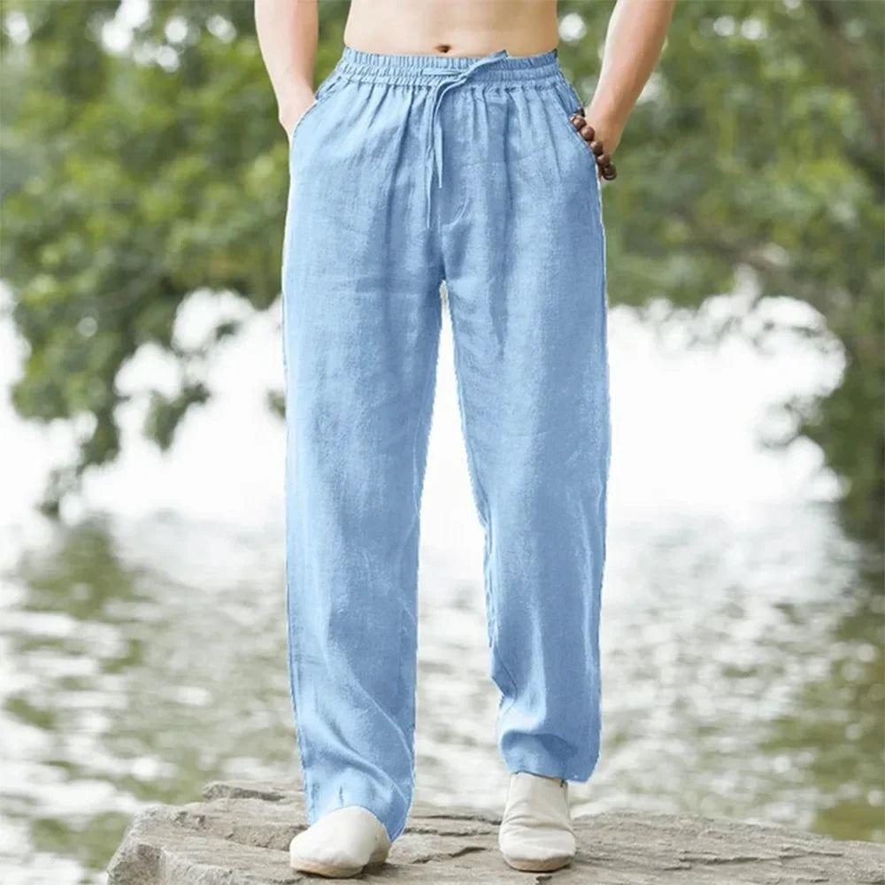 Men’s Cotton Linen Beach Pants