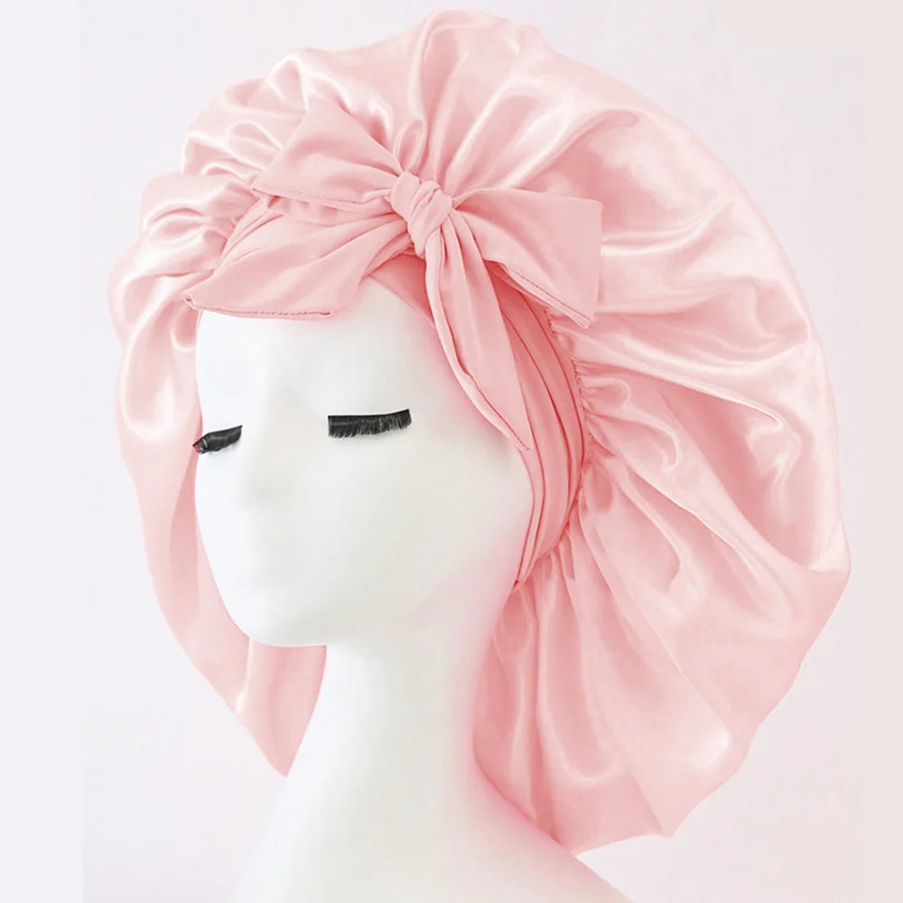 Adjustable Silk Satin Bonnet for Sleeping – Hair Protection