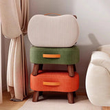 Wooden Fabric Footstool