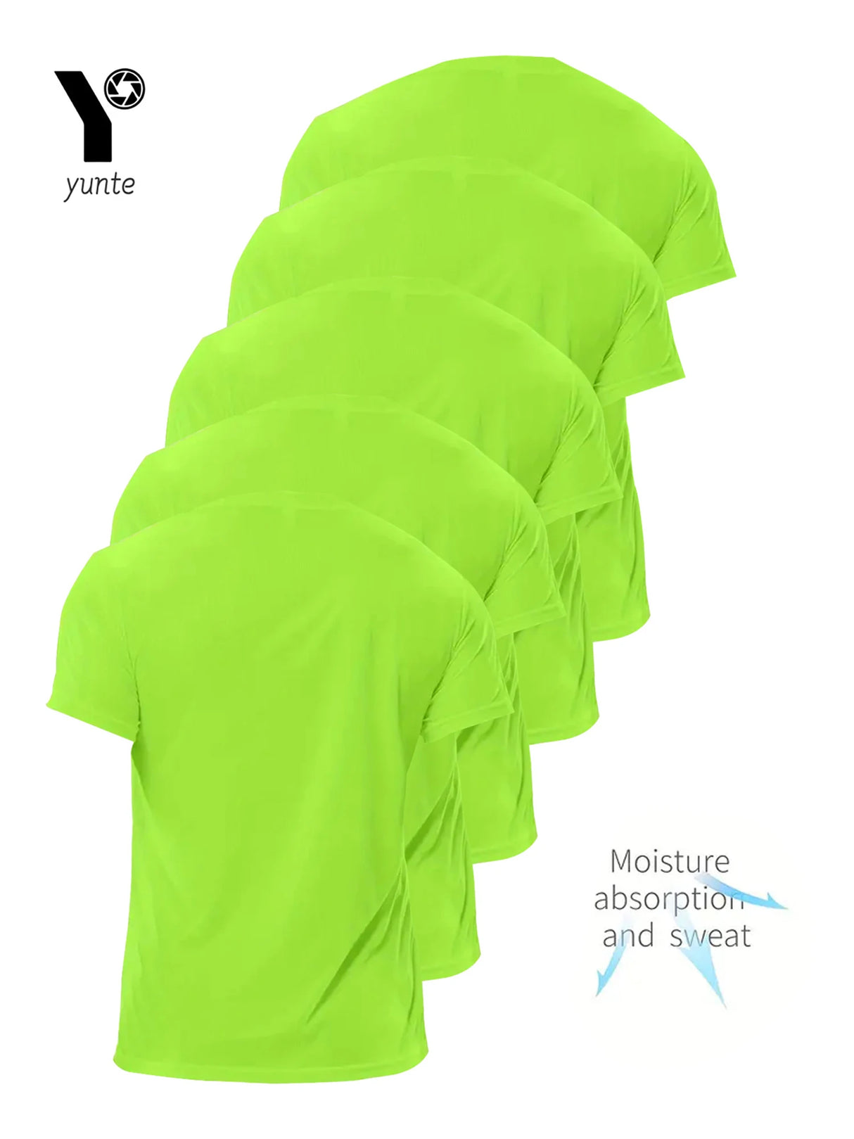 Men Quick Dry Fitness Tees 5pcs
