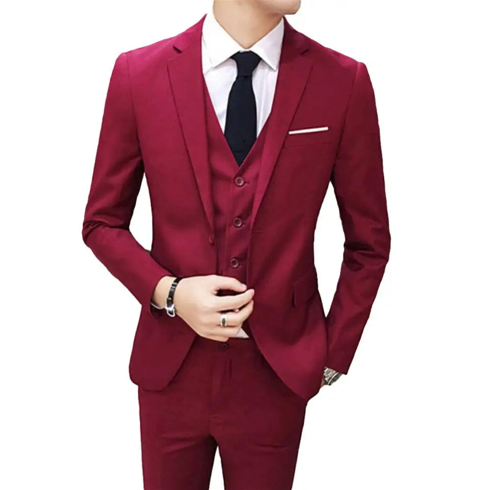 Men 3-Piece Wedding Formal Suit Set