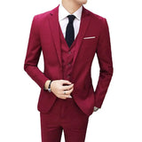 Men 3-Piece Wedding Formal Suit Set