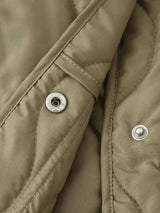 Women Quilted Padded Black Jacket