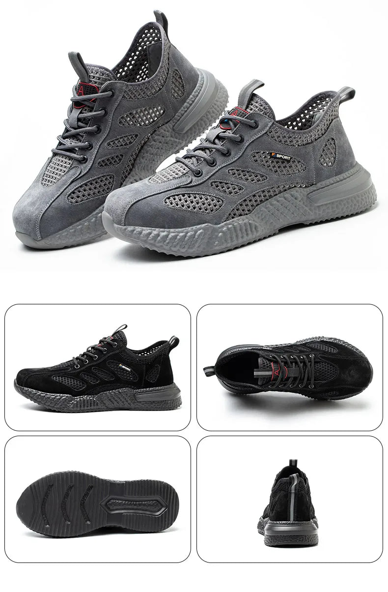 Men Lightweight Safety Work Shoes