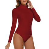 Women High Neck Long Sleeve Bodysuit