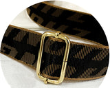 Checkered Leather Messenger Bag