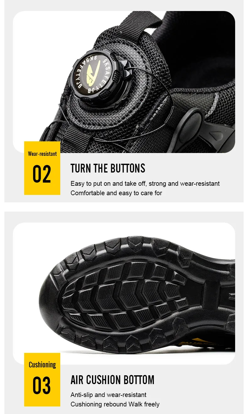 Men Air Cushion Safety Sneakers
