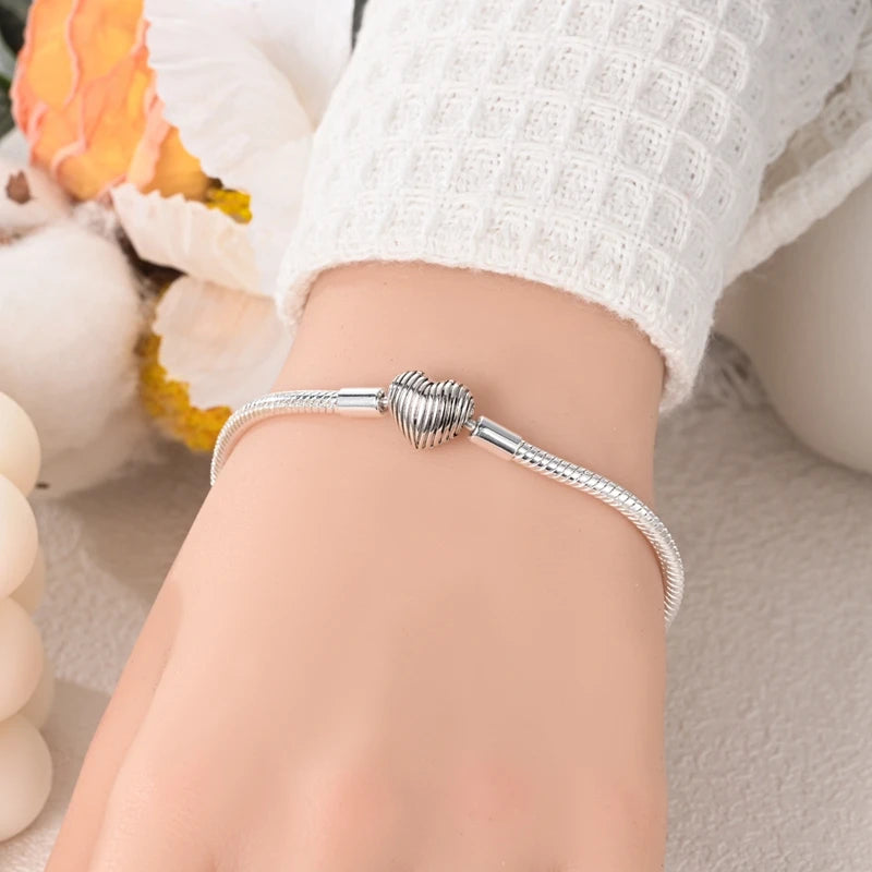 Sterling Silver Heart Bracelet