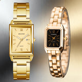 Luxury Square Gold Quartz Couple Watches